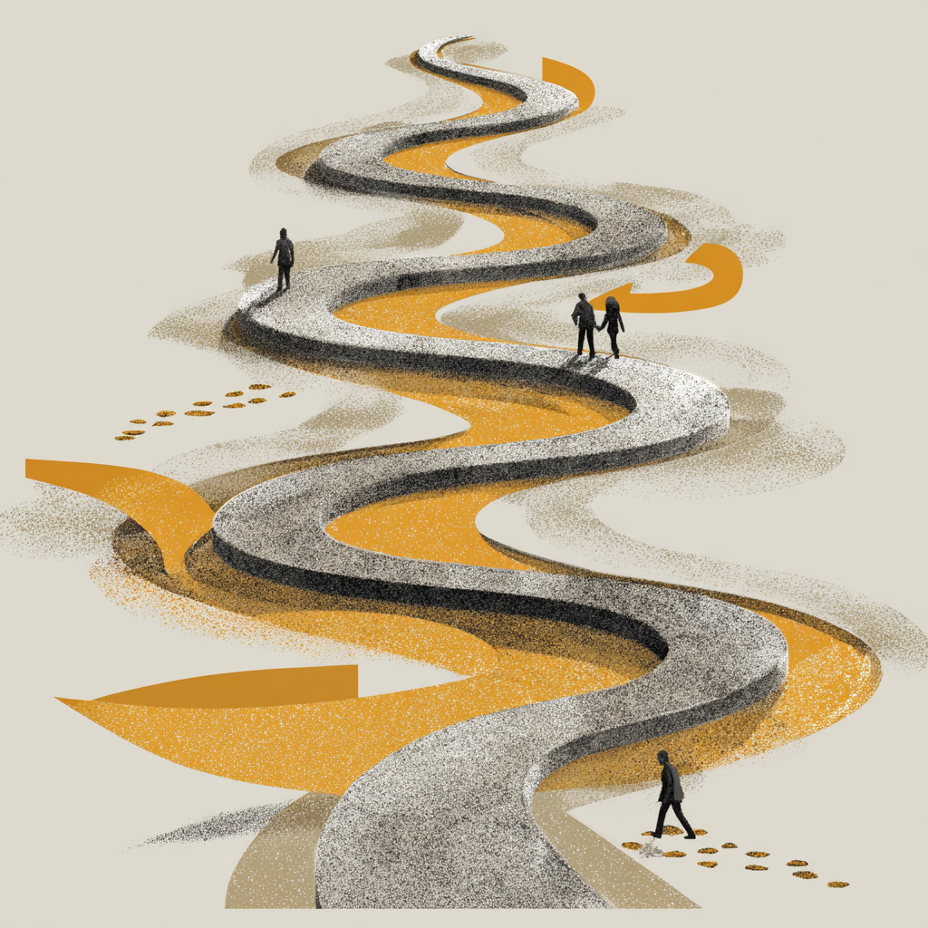 klaudias_winding_path_with_directional_arrows_passing_milesto_b7169ad1-f3f8-43ad-b6f5-854bd5db8146_0 Trainerausbildung-Gewaltfreie_Kommunikaaion_GFK