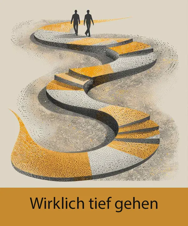 Zwei Silhouetten gehen gemeinsam Grundlagenausbildung Gewaltfreie Kommunikation