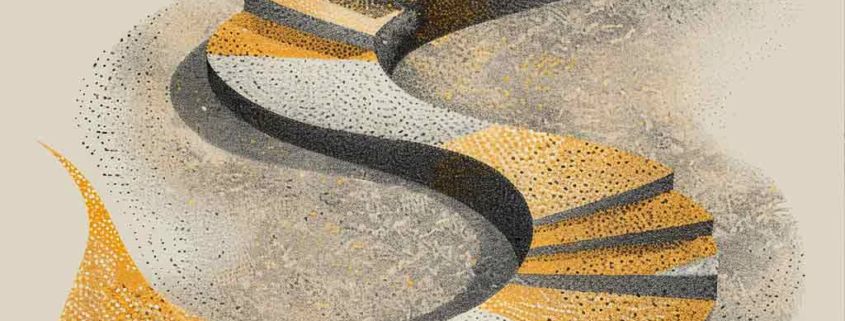 geschwungener Weg zwei Menschen steht für Grundlagenausbildung Gewaltfreie Kommunikation