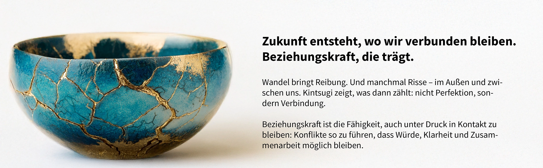 Kintsugi-Schale als Symbol für Beziehungskraft – GFK-Tag Mainz 2026, VHS Mainz, 26. September